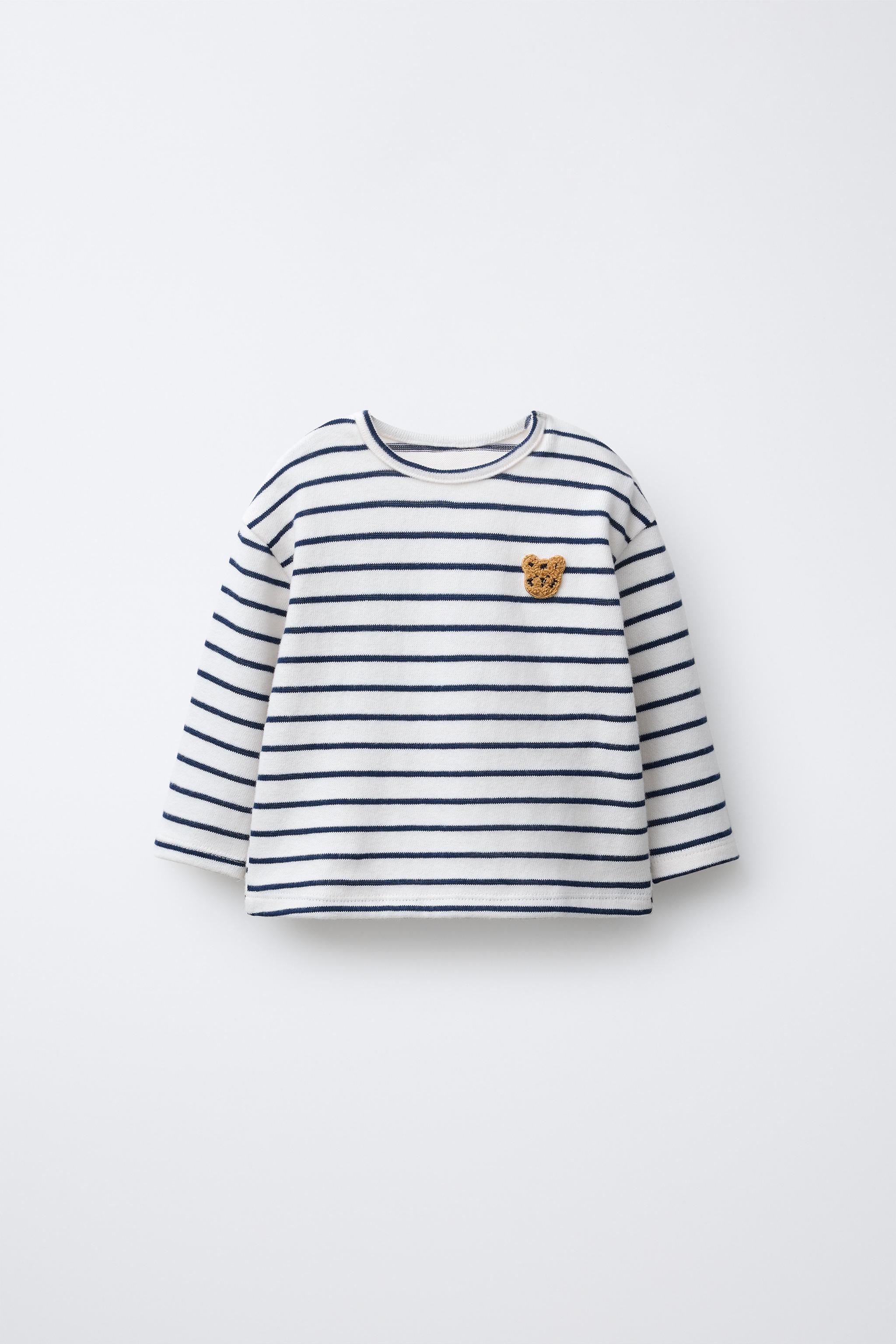 STRIPED TERRY TIGER PATCH T-SHIRT